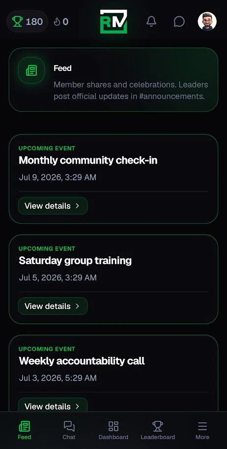 Community chat and engagement in Olympus OS